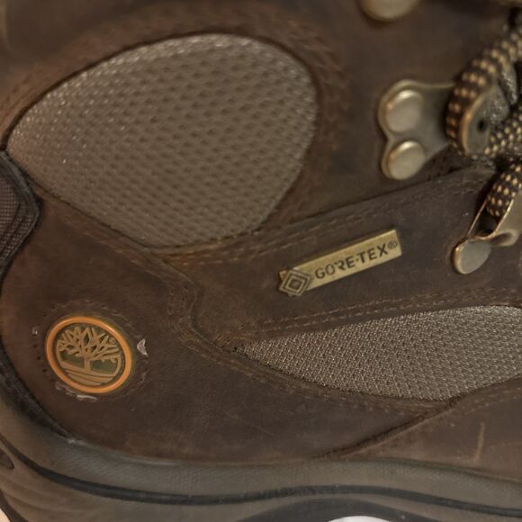 Timberland GORE-TEX Boots Women’s Brown Leather Outdoor Hiking Performance, sz 9 - Picture 15 of 16